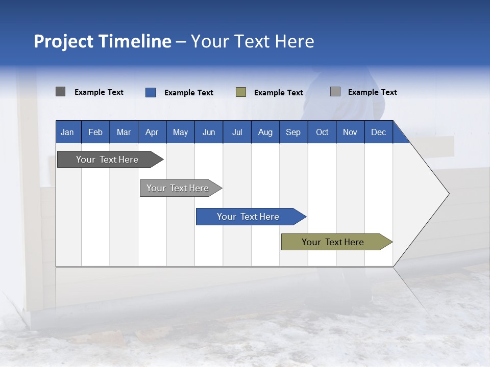 A Man In A Blue Shirt Is Painting A Wall PowerPoint Template