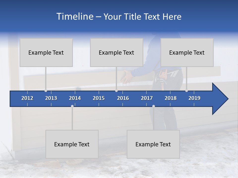 A Man In A Blue Shirt Is Painting A Wall PowerPoint Template