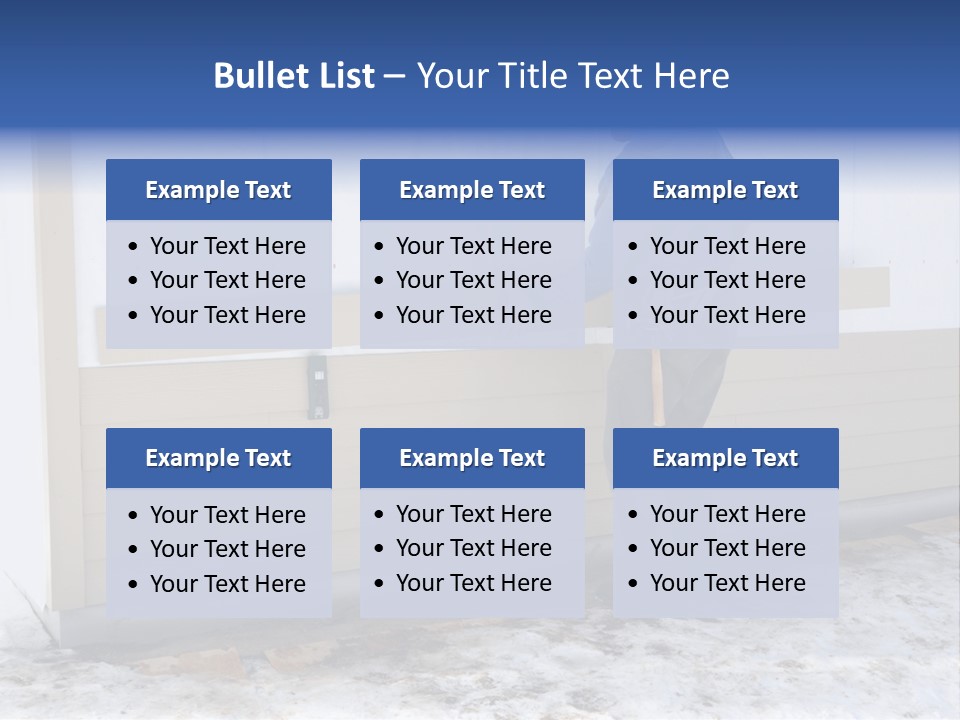 A Man In A Blue Shirt Is Painting A Wall PowerPoint Template