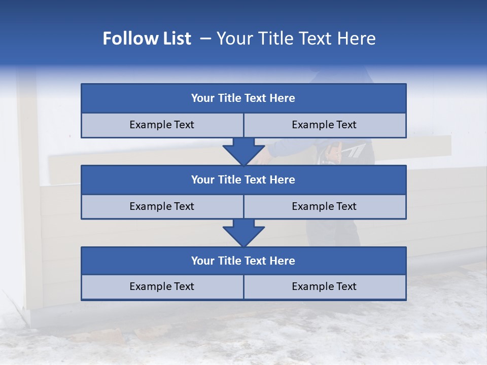 A Man In A Blue Shirt Is Painting A Wall PowerPoint Template