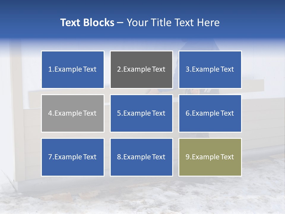 A Man In A Blue Shirt Is Painting A Wall PowerPoint Template