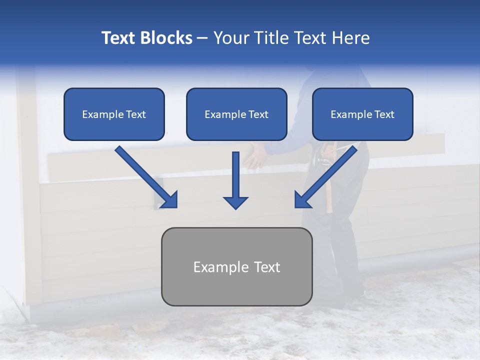 A Man In A Blue Shirt Is Painting A Wall PowerPoint Template