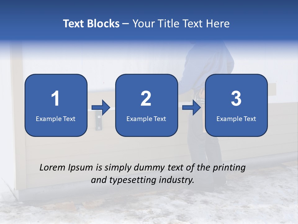 A Man In A Blue Shirt Is Painting A Wall PowerPoint Template