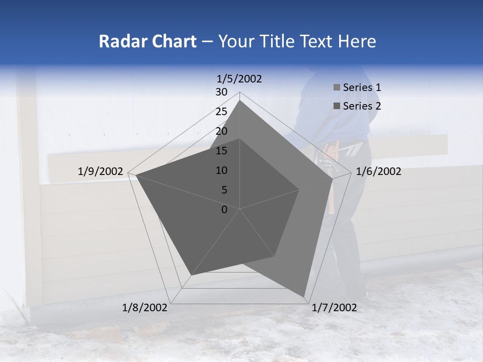 A Man In A Blue Shirt Is Painting A Wall PowerPoint Template