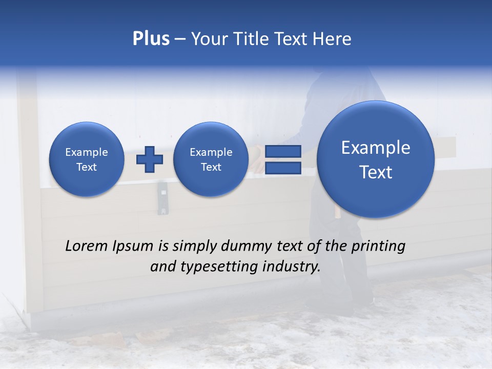 A Man In A Blue Shirt Is Painting A Wall PowerPoint Template