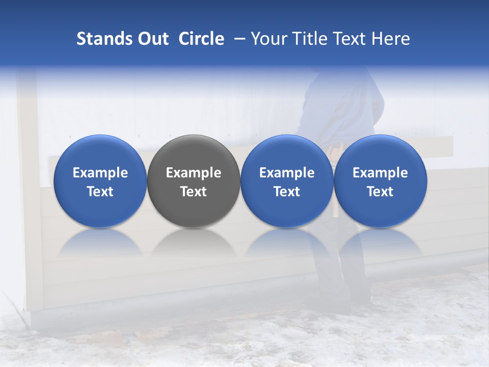 A Man In A Blue Shirt Is Painting A Wall PowerPoint Template