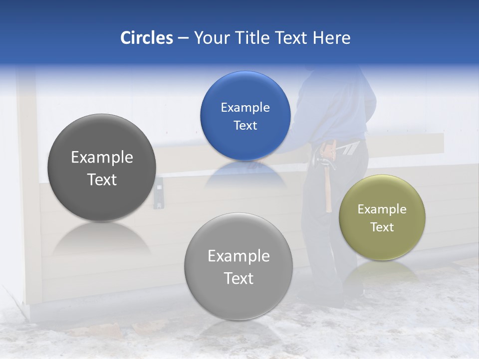 A Man In A Blue Shirt Is Painting A Wall PowerPoint Template