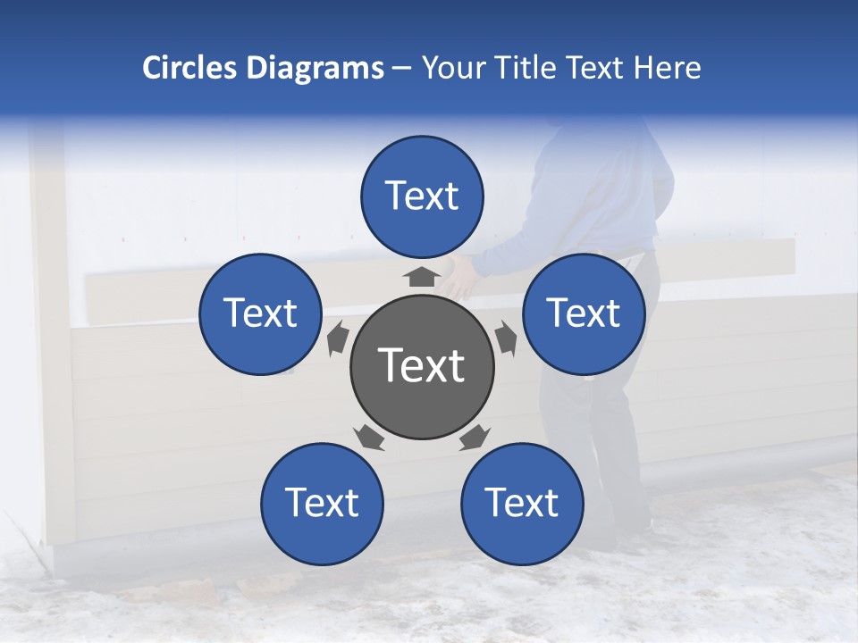 A Man In A Blue Shirt Is Painting A Wall PowerPoint Template