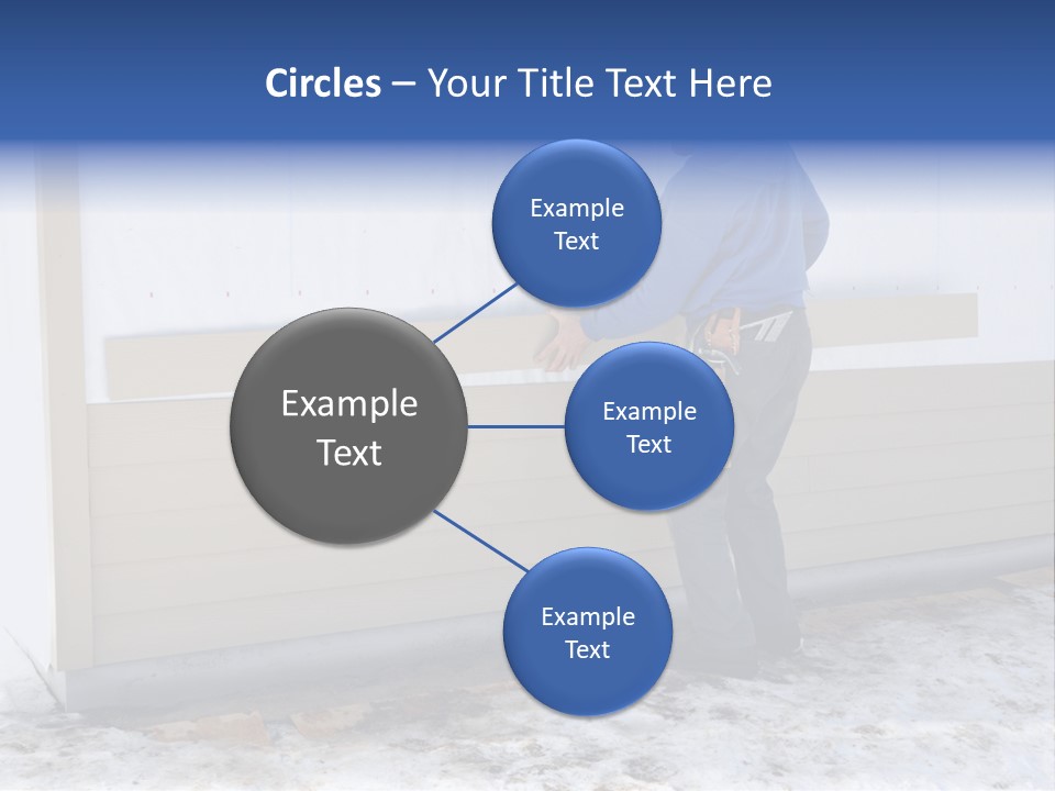 A Man In A Blue Shirt Is Painting A Wall PowerPoint Template