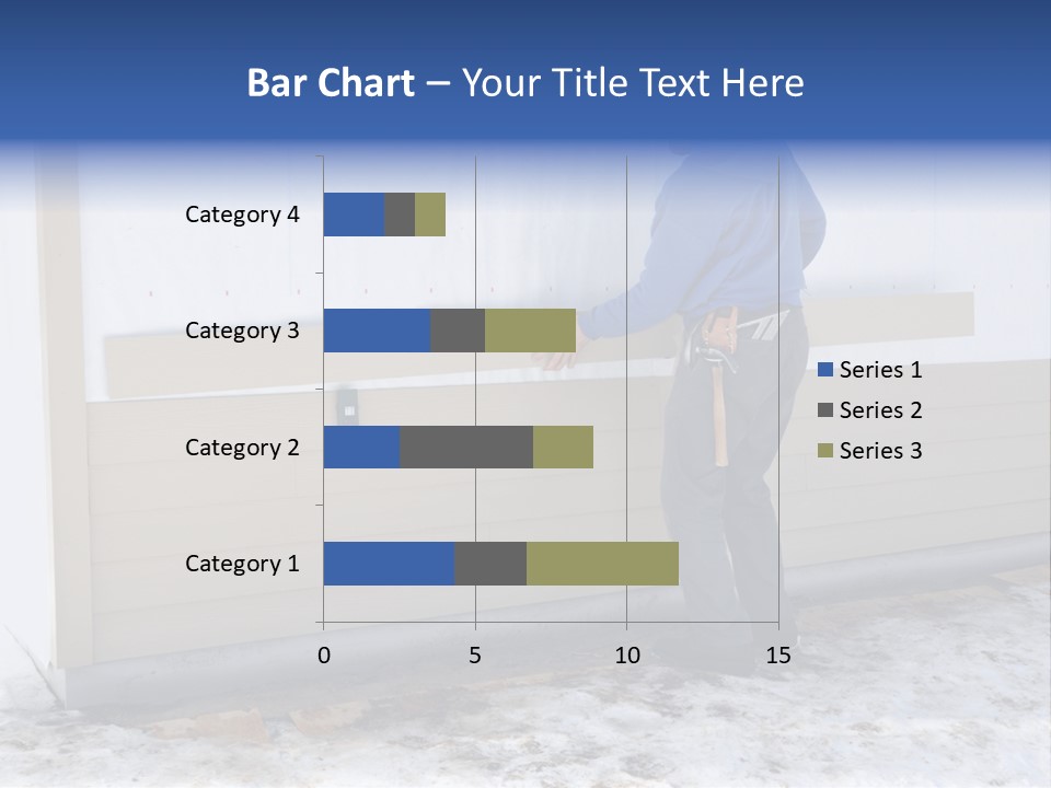 A Man In A Blue Shirt Is Painting A Wall PowerPoint Template