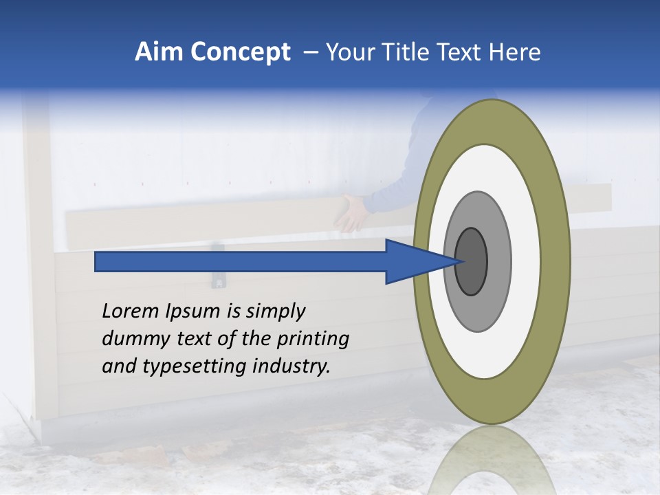 A Man In A Blue Shirt Is Painting A Wall PowerPoint Template