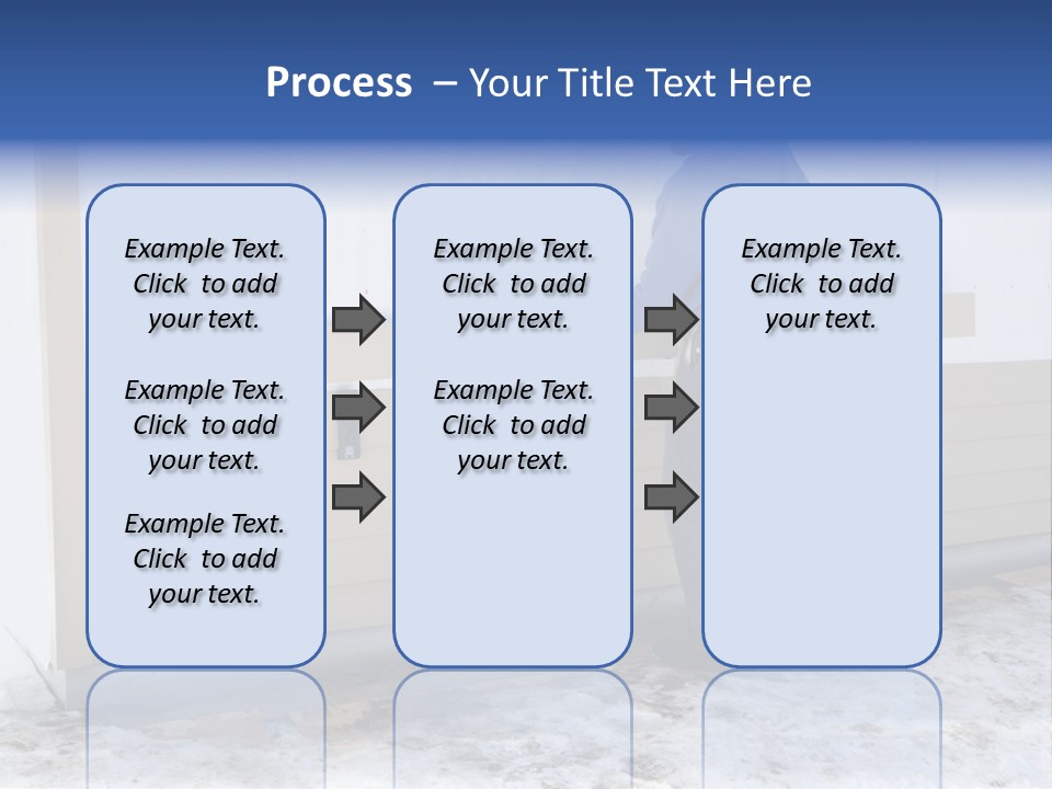 A Man In A Blue Shirt Is Painting A Wall PowerPoint Template