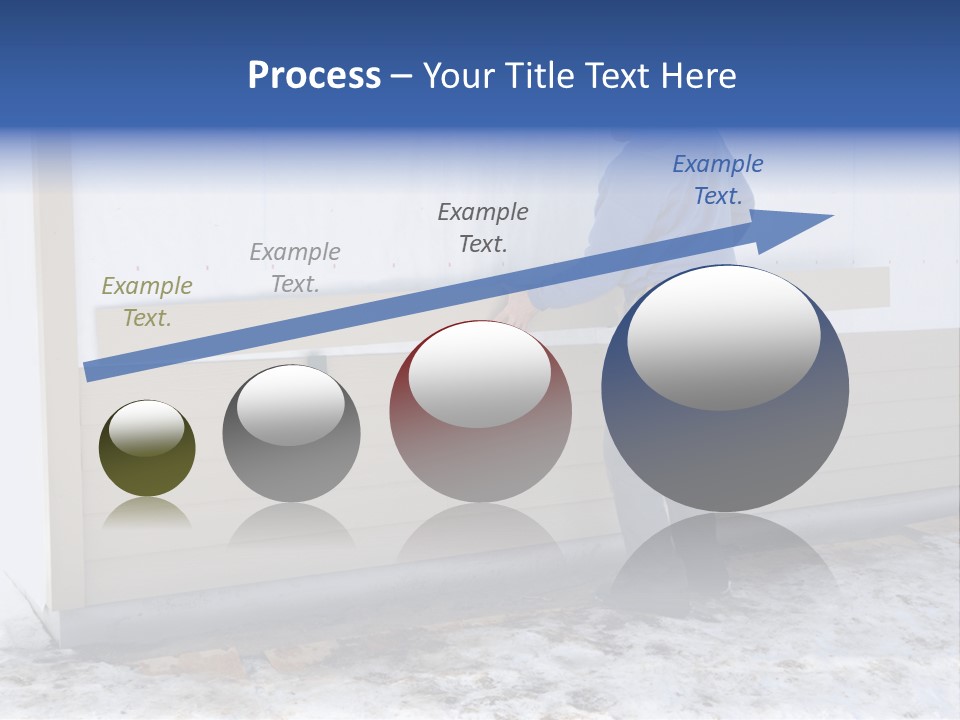 A Man In A Blue Shirt Is Painting A Wall PowerPoint Template