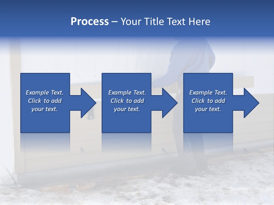 A Man In A Blue Shirt Is Painting A Wall PowerPoint Template