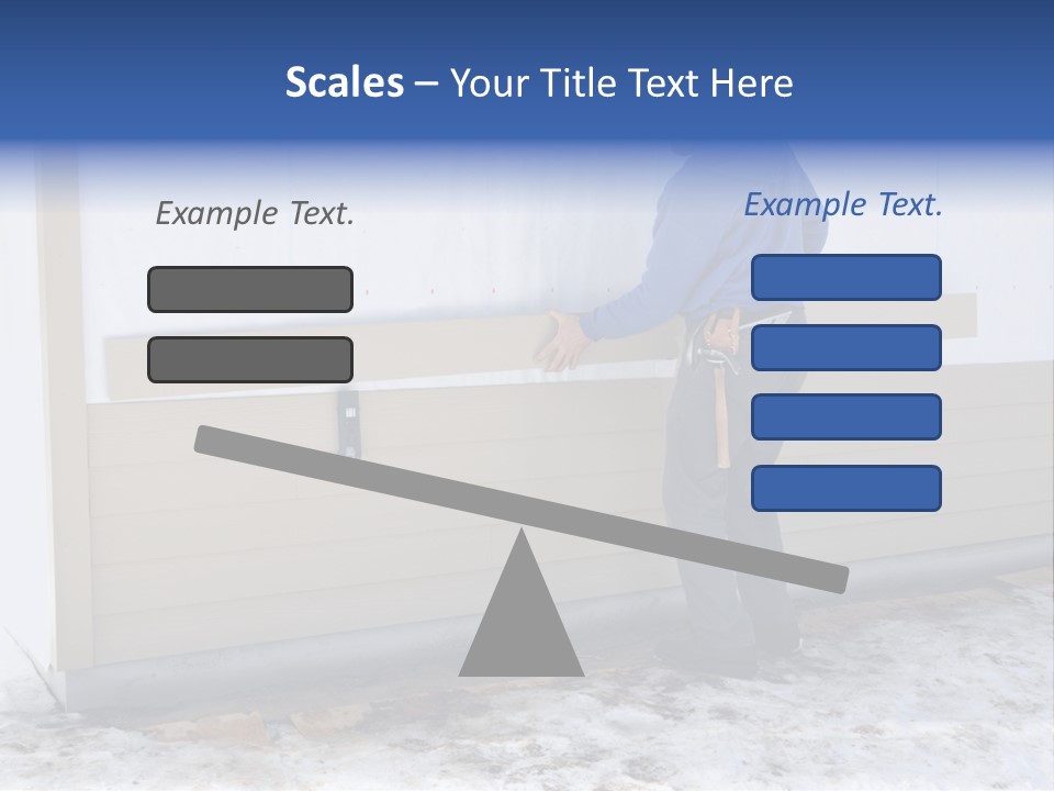 A Man In A Blue Shirt Is Painting A Wall PowerPoint Template