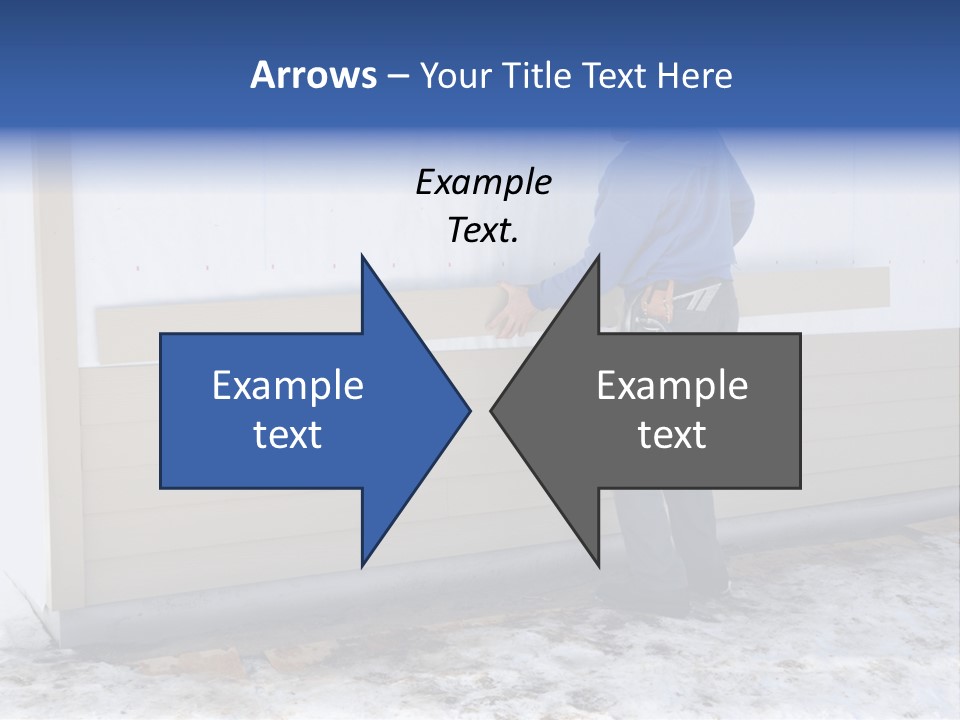 A Man In A Blue Shirt Is Painting A Wall PowerPoint Template