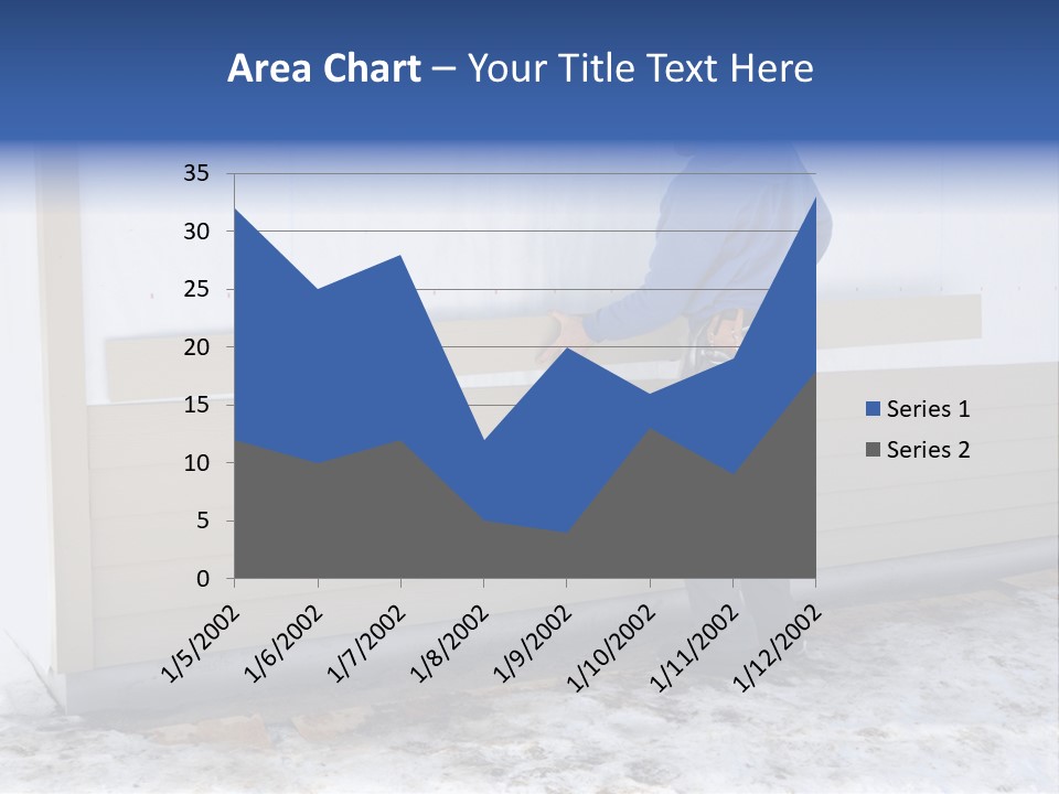 A Man In A Blue Shirt Is Painting A Wall PowerPoint Template
