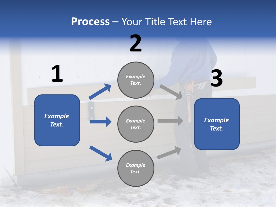 A Man In A Blue Shirt Is Painting A Wall PowerPoint Template