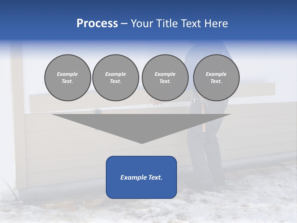 A Man In A Blue Shirt Is Painting A Wall PowerPoint Template