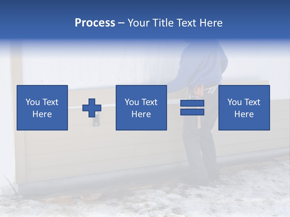 A Man In A Blue Shirt Is Painting A Wall PowerPoint Template