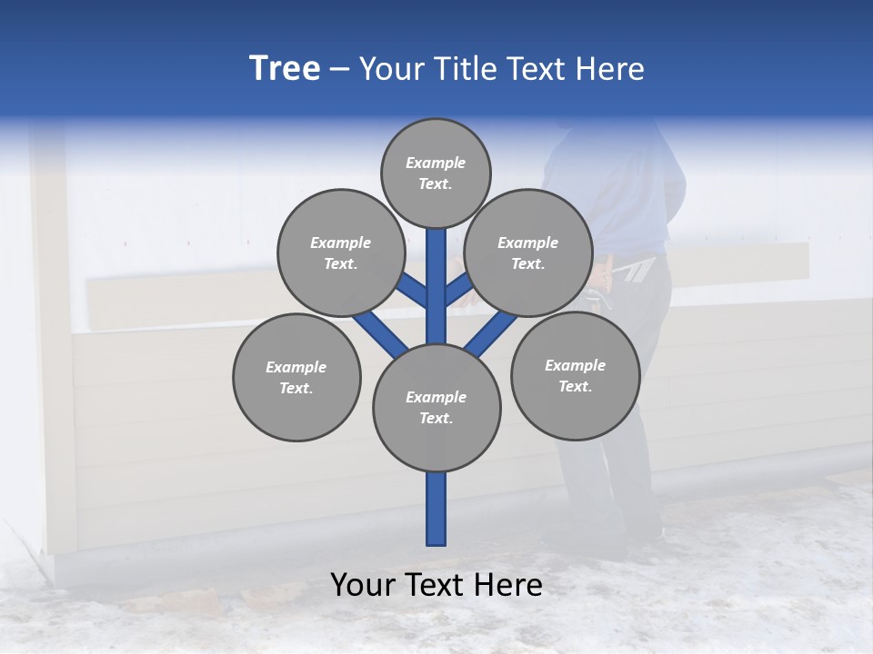 A Man In A Blue Shirt Is Painting A Wall PowerPoint Template