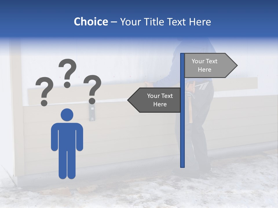 A Man In A Blue Shirt Is Painting A Wall PowerPoint Template