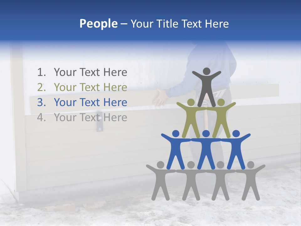 A Man In A Blue Shirt Is Painting A Wall PowerPoint Template