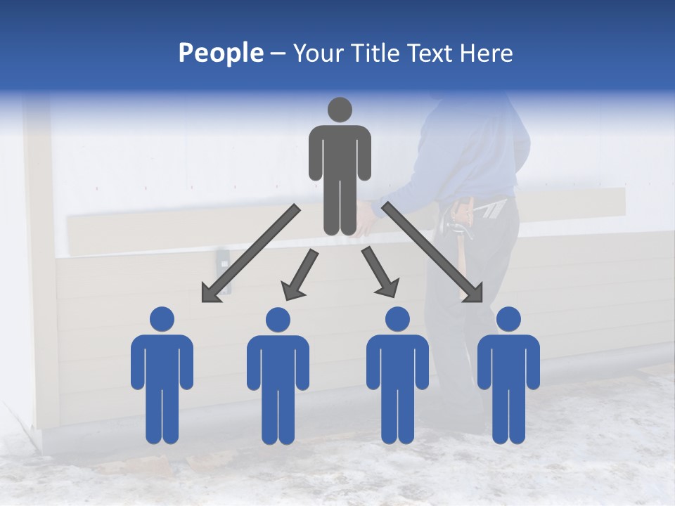 A Man In A Blue Shirt Is Painting A Wall PowerPoint Template