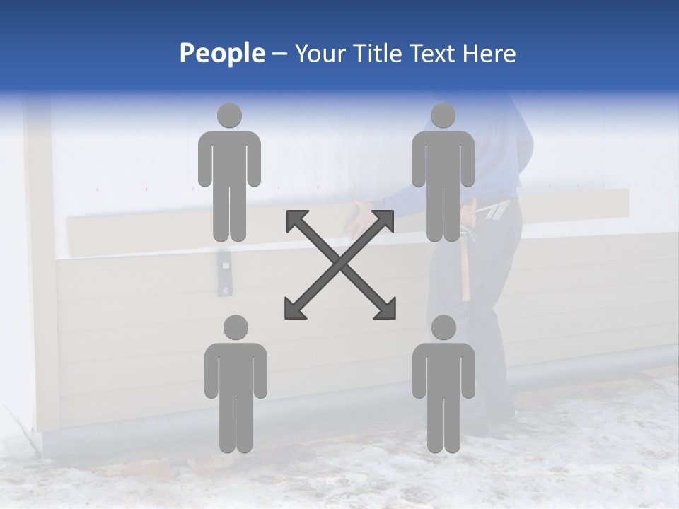 A Man In A Blue Shirt Is Painting A Wall PowerPoint Template