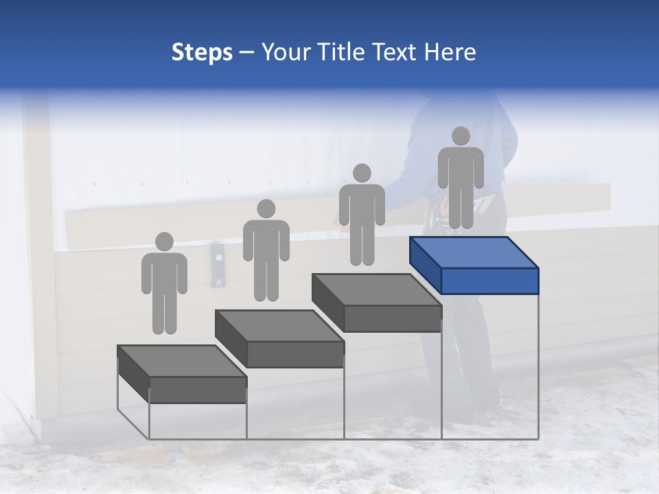 A Man In A Blue Shirt Is Painting A Wall PowerPoint Template