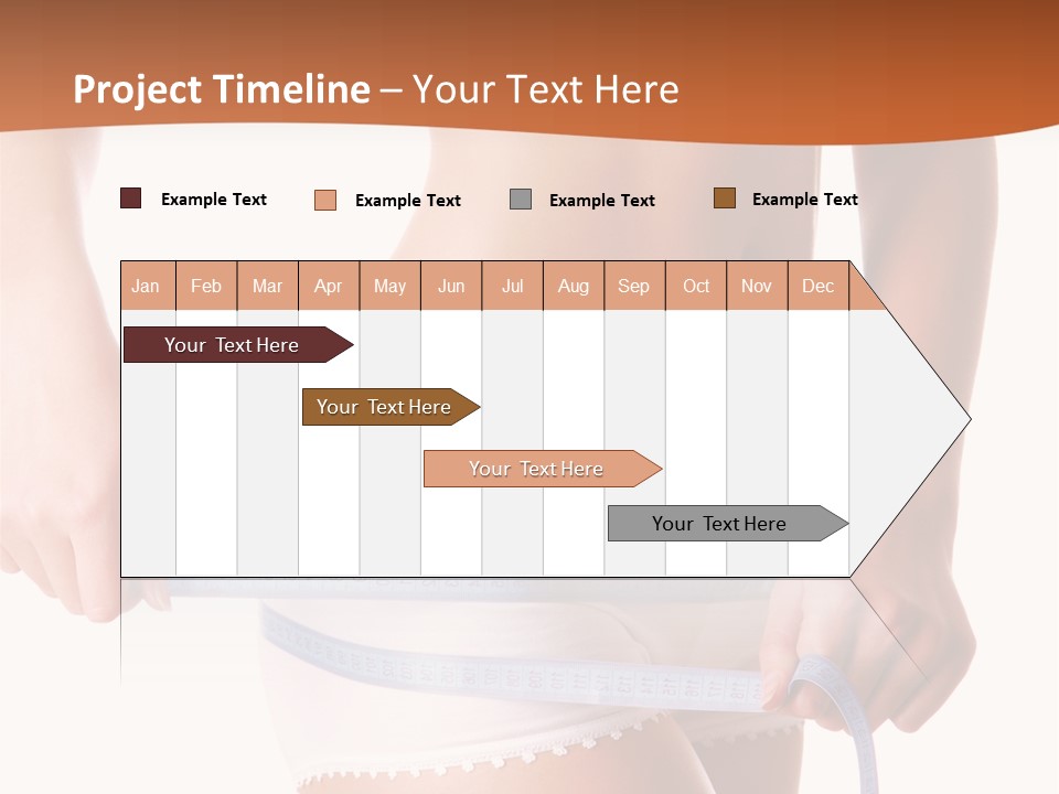 Woman Measuring Perfect Shape Of Beautiful Thigh. Healthy Lifestyles Concept PowerPoint Template