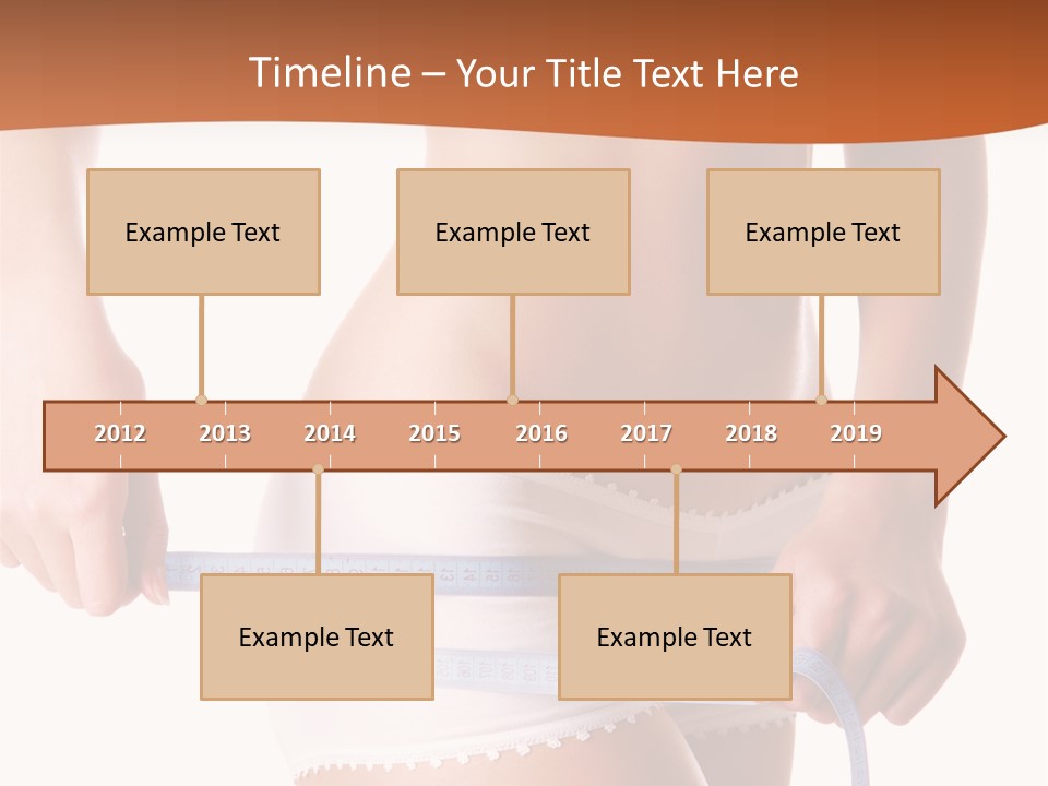 Woman Measuring Perfect Shape Of Beautiful Thigh. Healthy Lifestyles Concept PowerPoint Template