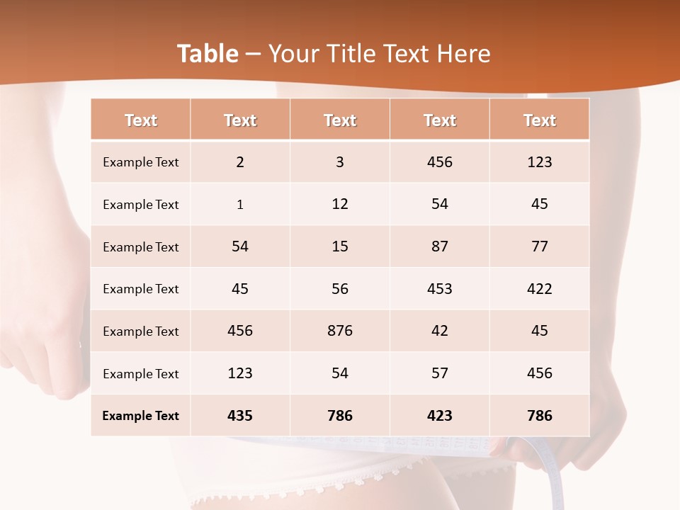 Woman Measuring Perfect Shape Of Beautiful Thigh. Healthy Lifestyles Concept PowerPoint Template
