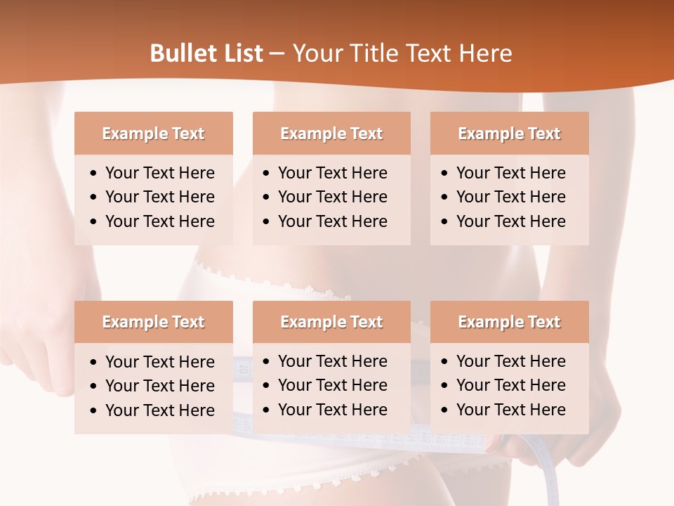 Woman Measuring Perfect Shape Of Beautiful Thigh. Healthy Lifestyles Concept PowerPoint Template