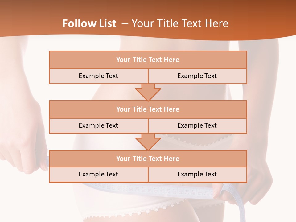 Woman Measuring Perfect Shape Of Beautiful Thigh. Healthy Lifestyles Concept PowerPoint Template