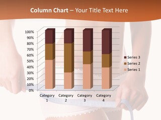 Woman Measuring Perfect Shape Of Beautiful Thigh. Healthy Lifestyles Concept PowerPoint Template