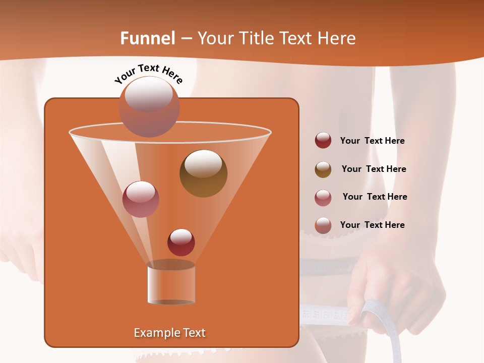 Woman Measuring Perfect Shape Of Beautiful Thigh. Healthy Lifestyles Concept PowerPoint Template