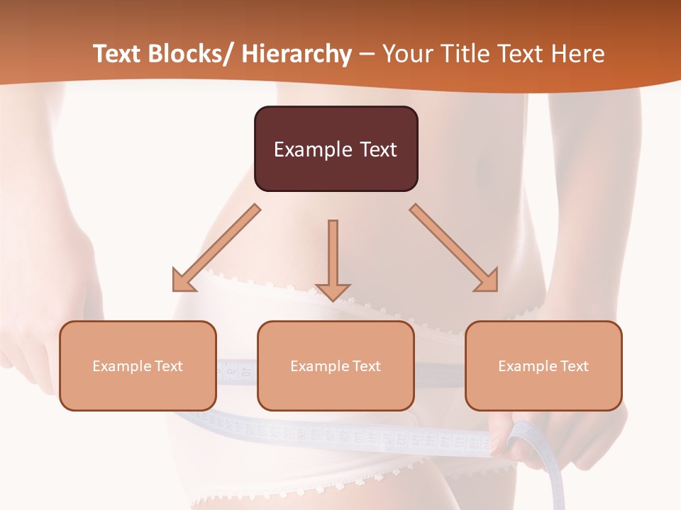 Woman Measuring Perfect Shape Of Beautiful Thigh. Healthy Lifestyles Concept PowerPoint Template