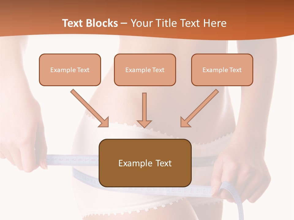Woman Measuring Perfect Shape Of Beautiful Thigh. Healthy Lifestyles Concept PowerPoint Template
