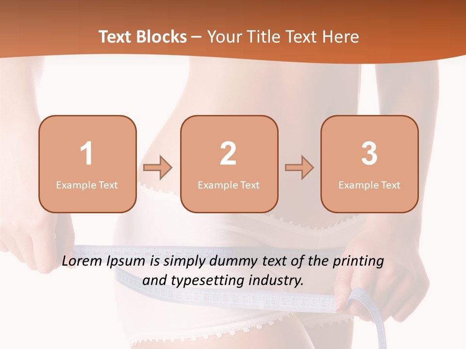 Woman Measuring Perfect Shape Of Beautiful Thigh. Healthy Lifestyles Concept PowerPoint Template