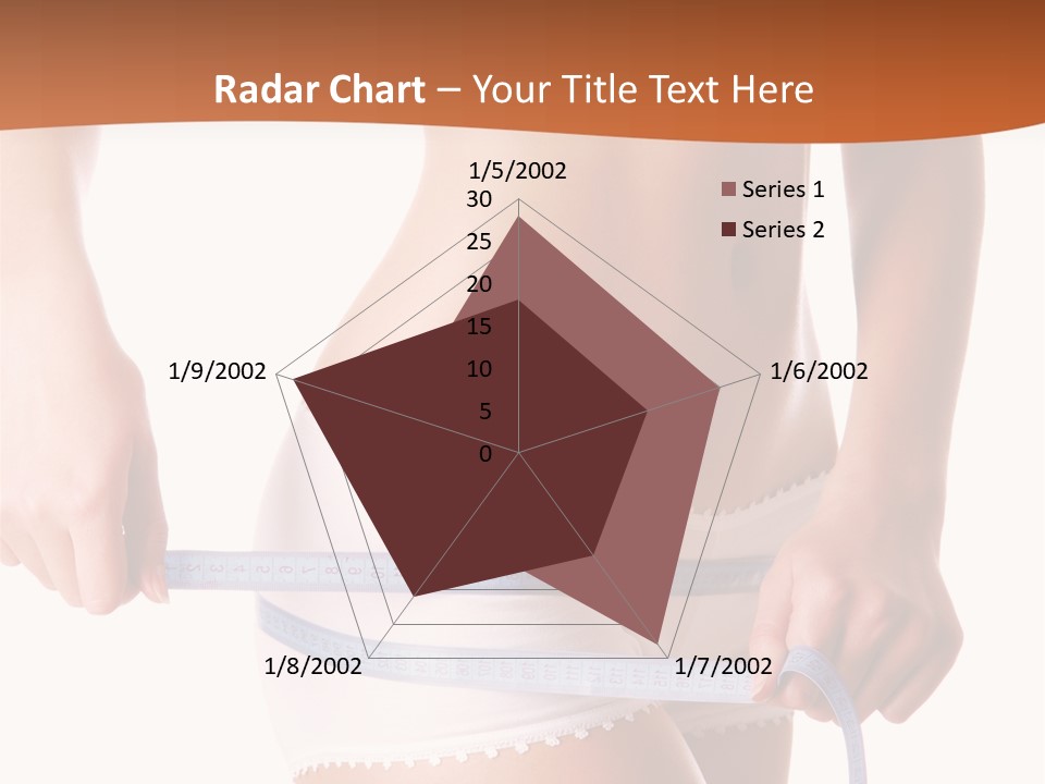 Woman Measuring Perfect Shape Of Beautiful Thigh. Healthy Lifestyles Concept PowerPoint Template