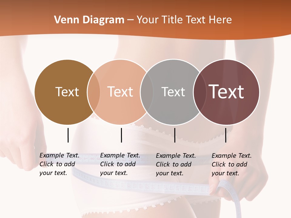 Woman Measuring Perfect Shape Of Beautiful Thigh. Healthy Lifestyles Concept PowerPoint Template