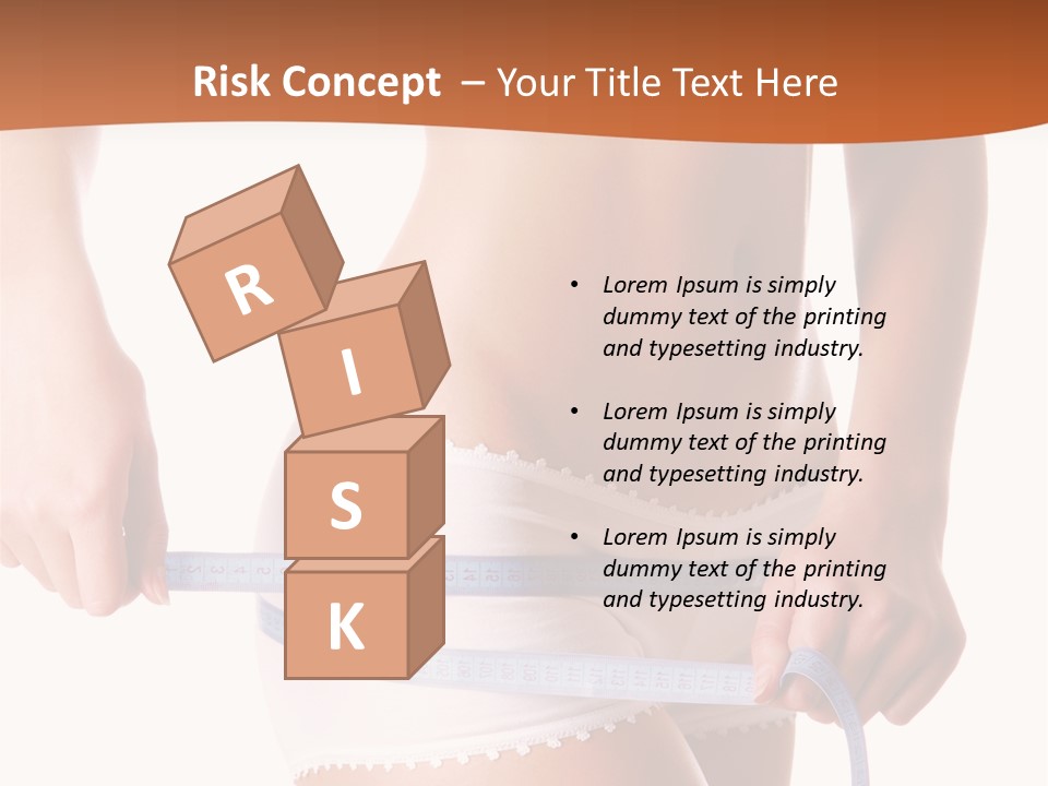 Woman Measuring Perfect Shape Of Beautiful Thigh. Healthy Lifestyles Concept PowerPoint Template