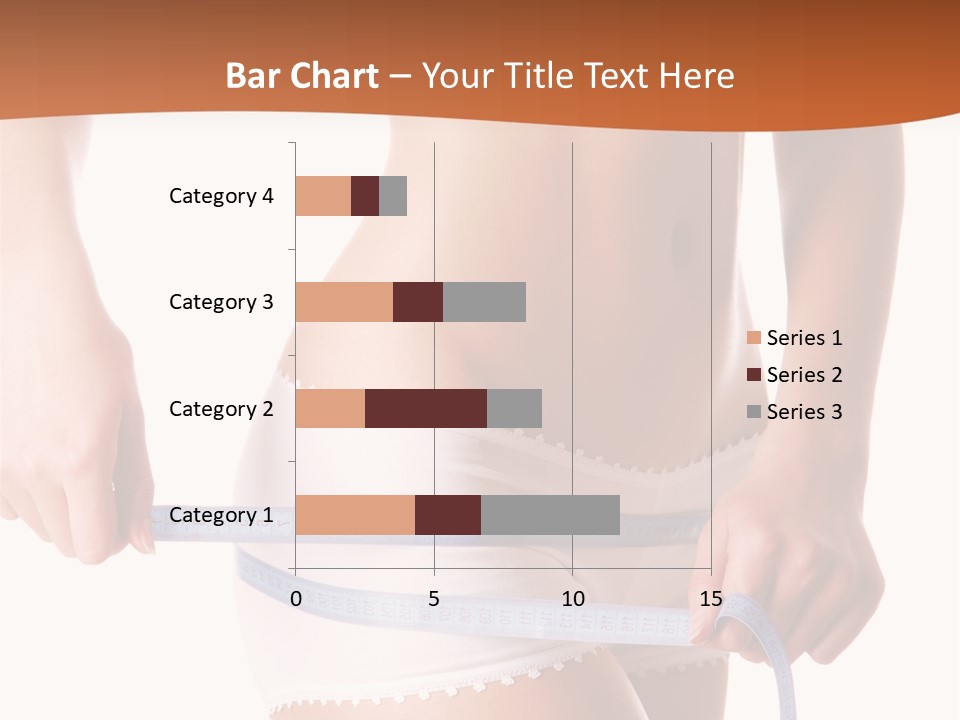 Woman Measuring Perfect Shape Of Beautiful Thigh. Healthy Lifestyles Concept PowerPoint Template