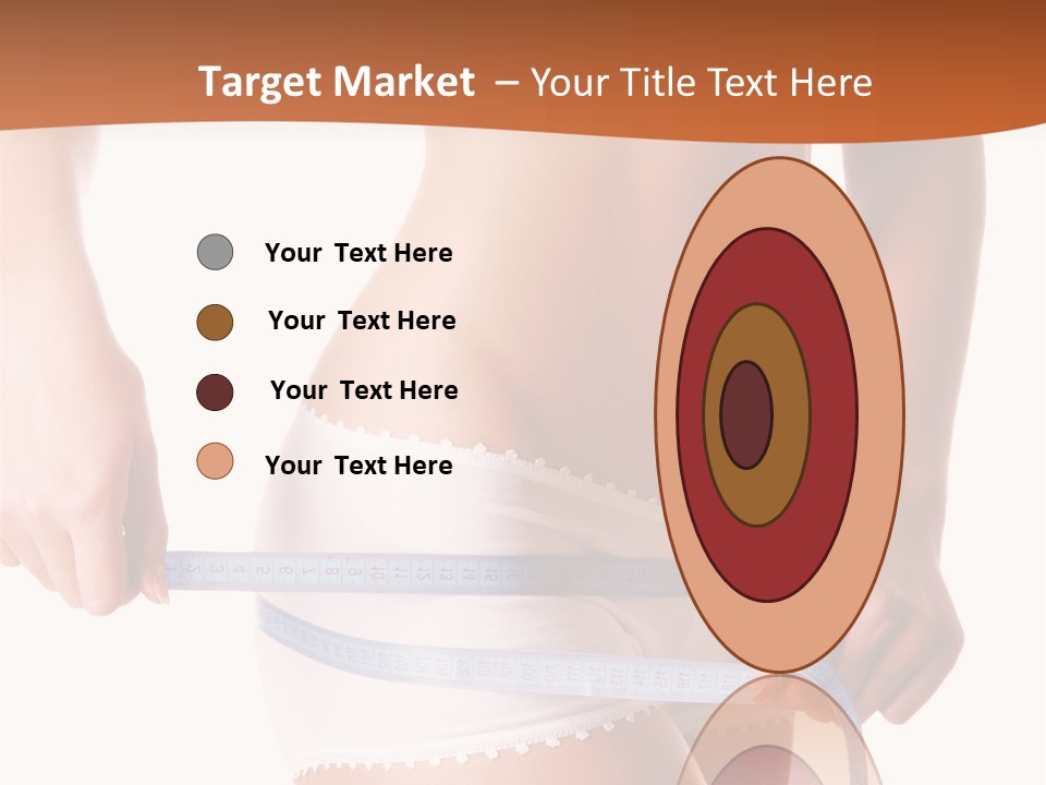 Woman Measuring Perfect Shape Of Beautiful Thigh. Healthy Lifestyles Concept PowerPoint Template