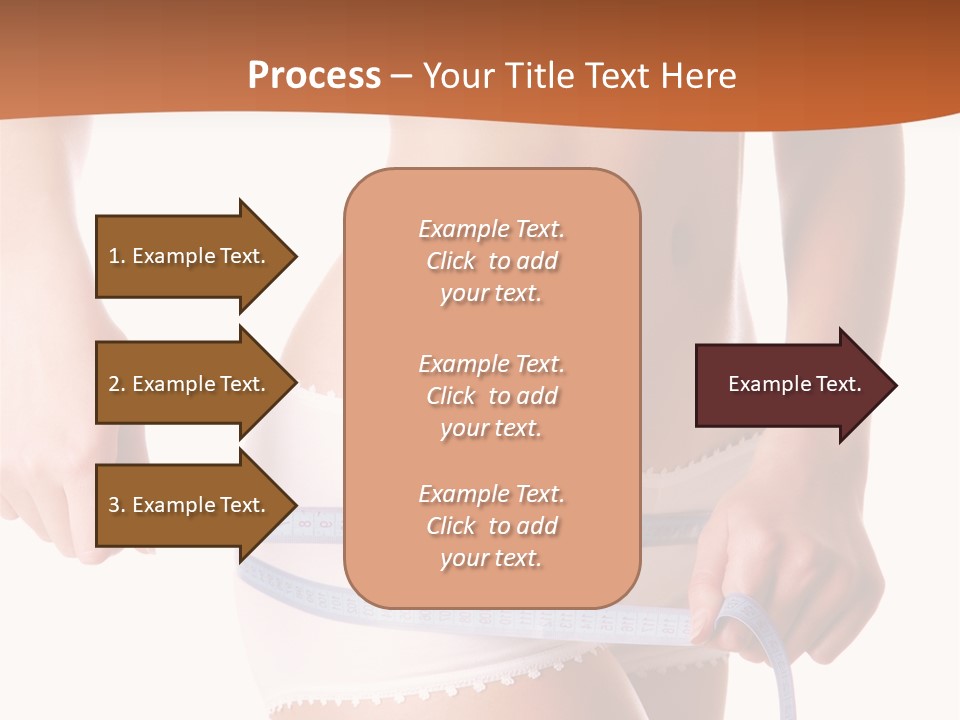Woman Measuring Perfect Shape Of Beautiful Thigh. Healthy Lifestyles Concept PowerPoint Template
