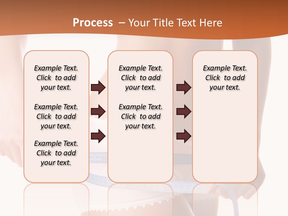 Woman Measuring Perfect Shape Of Beautiful Thigh. Healthy Lifestyles Concept PowerPoint Template
