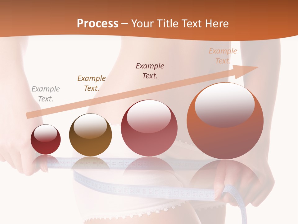 Woman Measuring Perfect Shape Of Beautiful Thigh. Healthy Lifestyles Concept PowerPoint Template