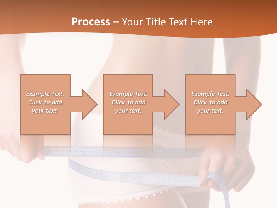 Woman Measuring Perfect Shape Of Beautiful Thigh. Healthy Lifestyles Concept PowerPoint Template