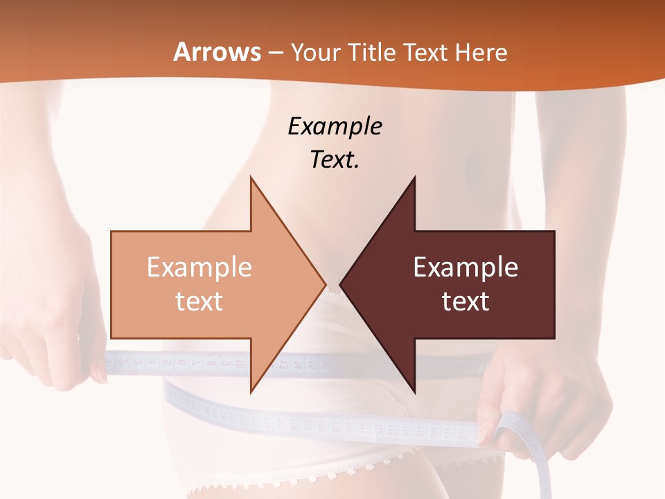 Woman Measuring Perfect Shape Of Beautiful Thigh. Healthy Lifestyles Concept PowerPoint Template